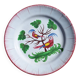 Earthenware plate with parrot decoration