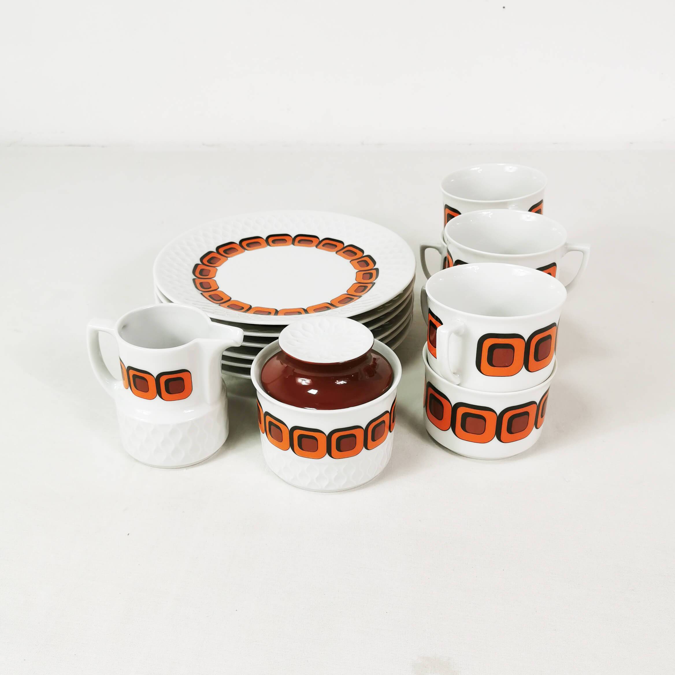 Space age coffee and tea set, Schirnding, Germany, 1970s.