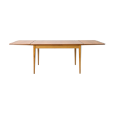 Table rectangulaire scandinave en teck extensible des années 1960