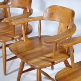 Scandinavian Design Armchairs made of Pine by Asko 1970s