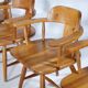 Fauteuils design scandinave en pin par Asko années 1970