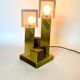 Cubic Murano glass table lamp by Gaetano Sciolari, Italy 1970s