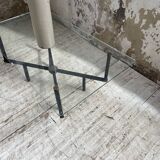 60s glass coffee table