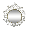 Miroir rond métal doré 48cm