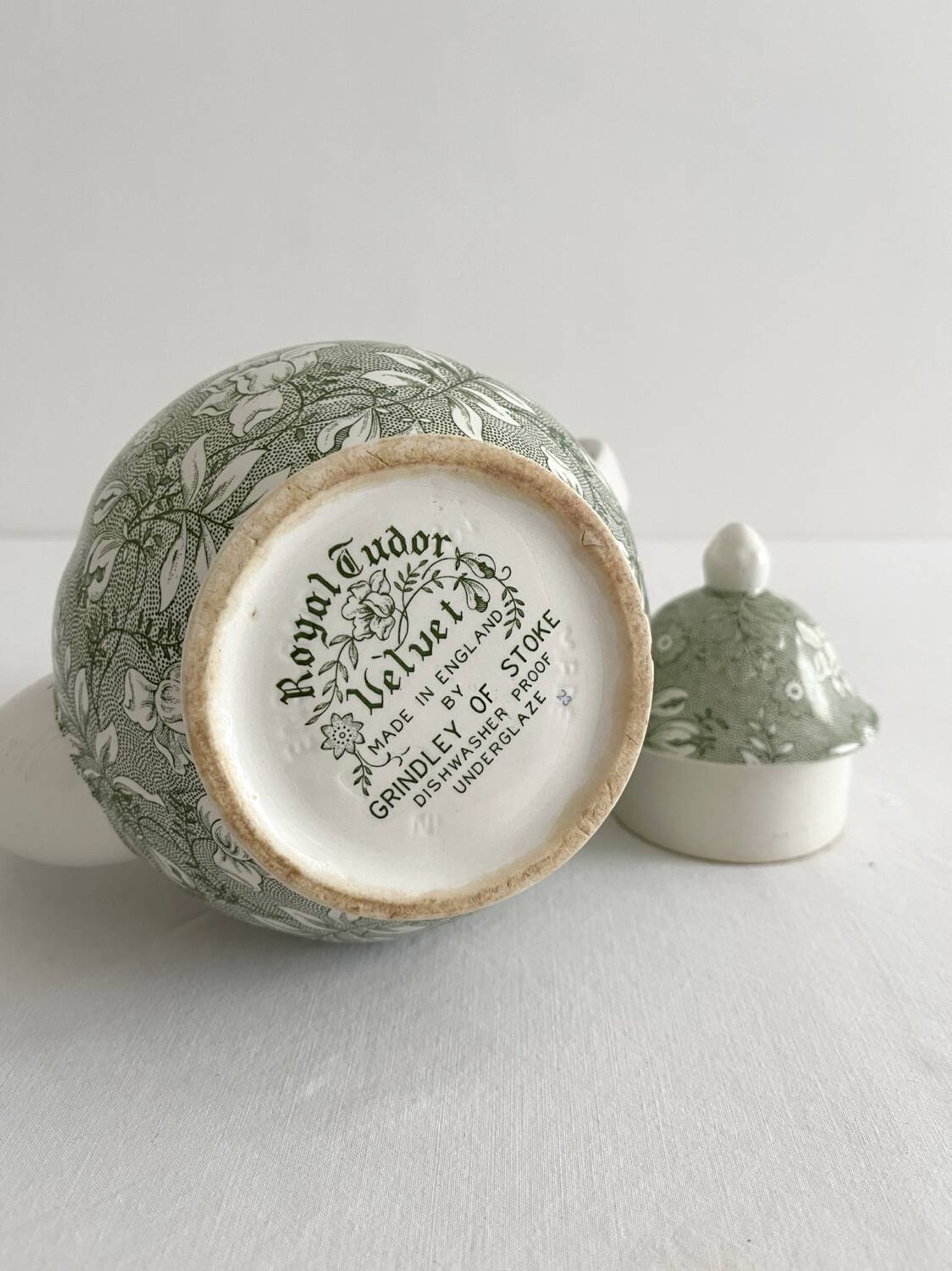 Royal Tudor Velvet Grindley of Stoke vintage English earthenware teapot.