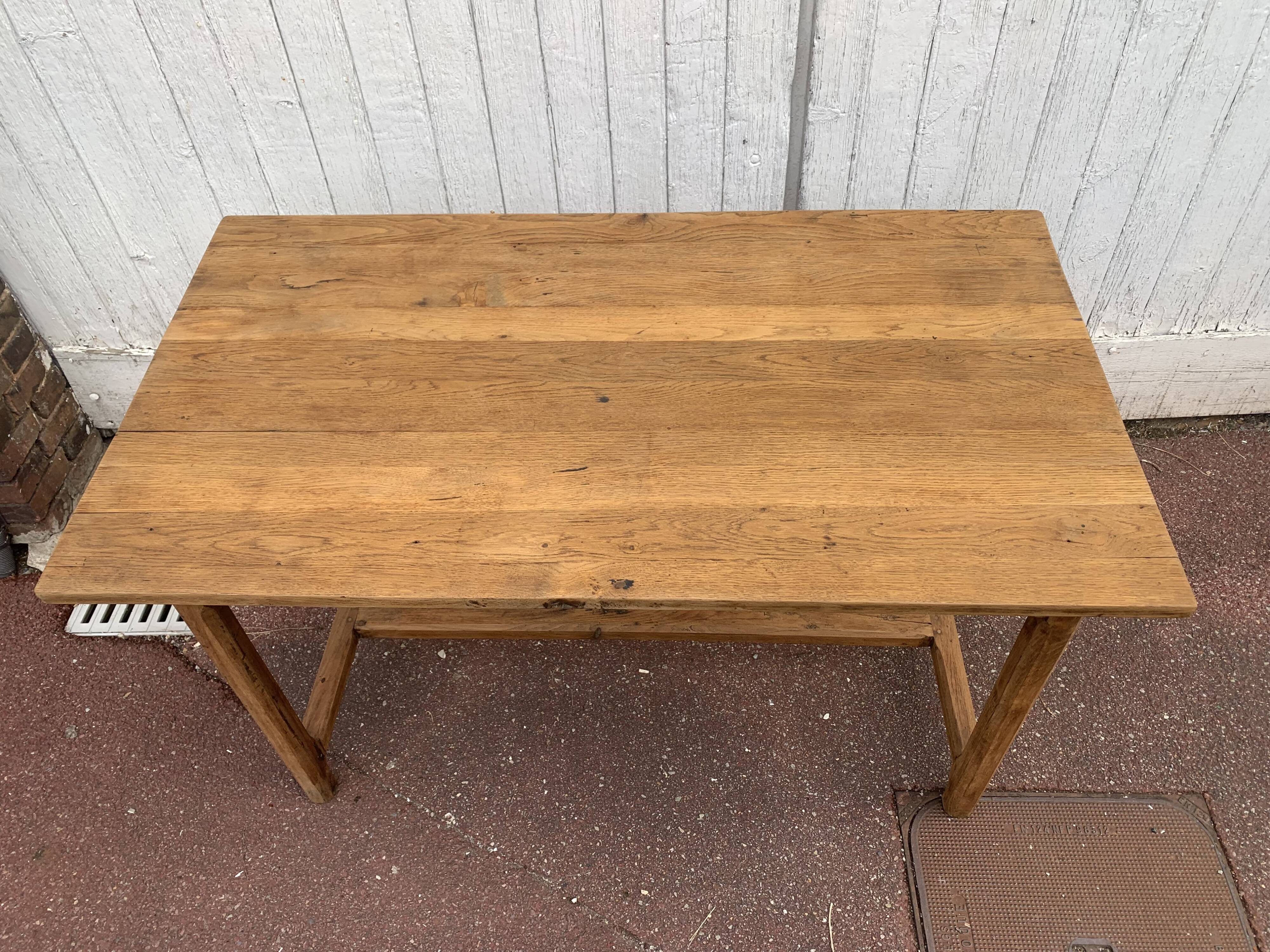 Farmhouse table 1 oak drawer