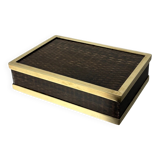 Lucite & rattan box, Christian Dior style, 1970