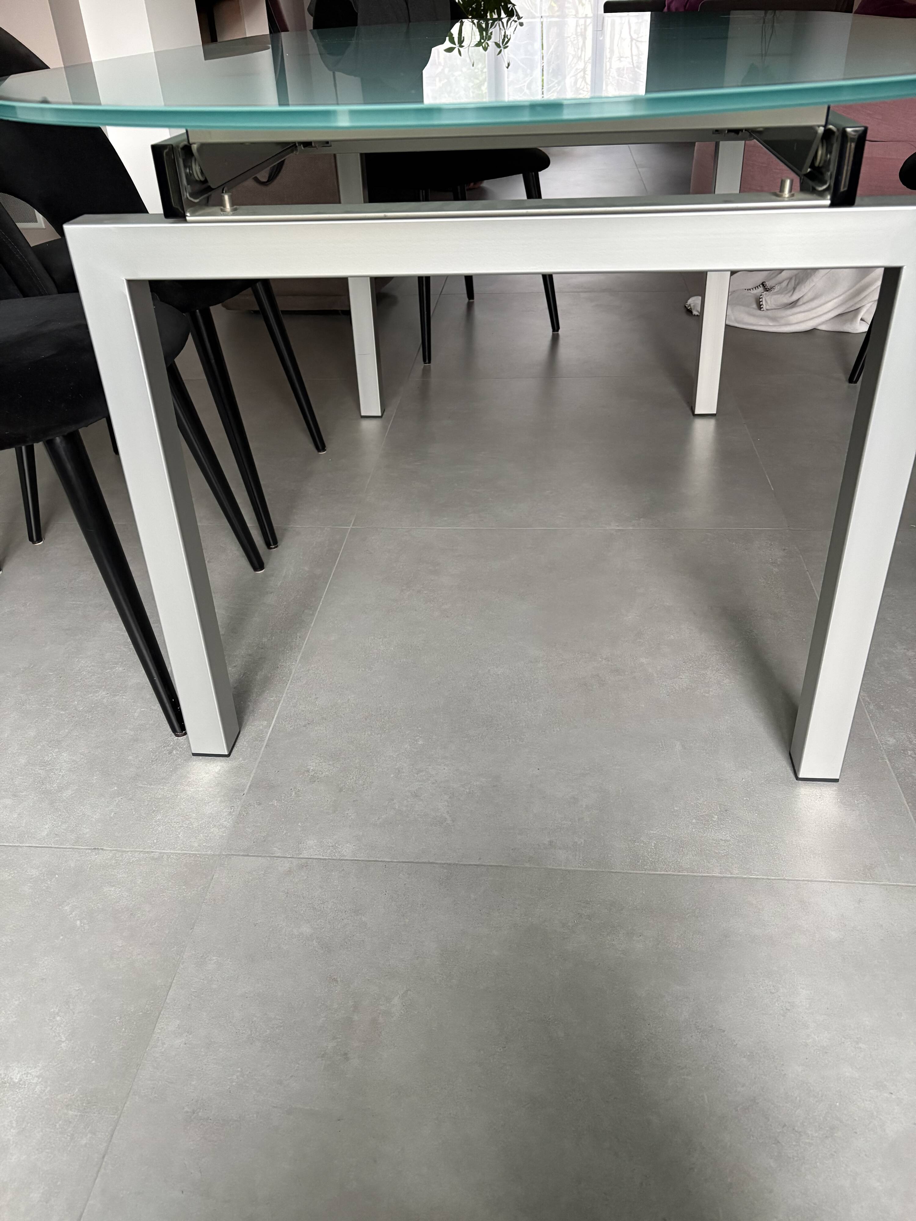 Calligaris oval table with glass extension