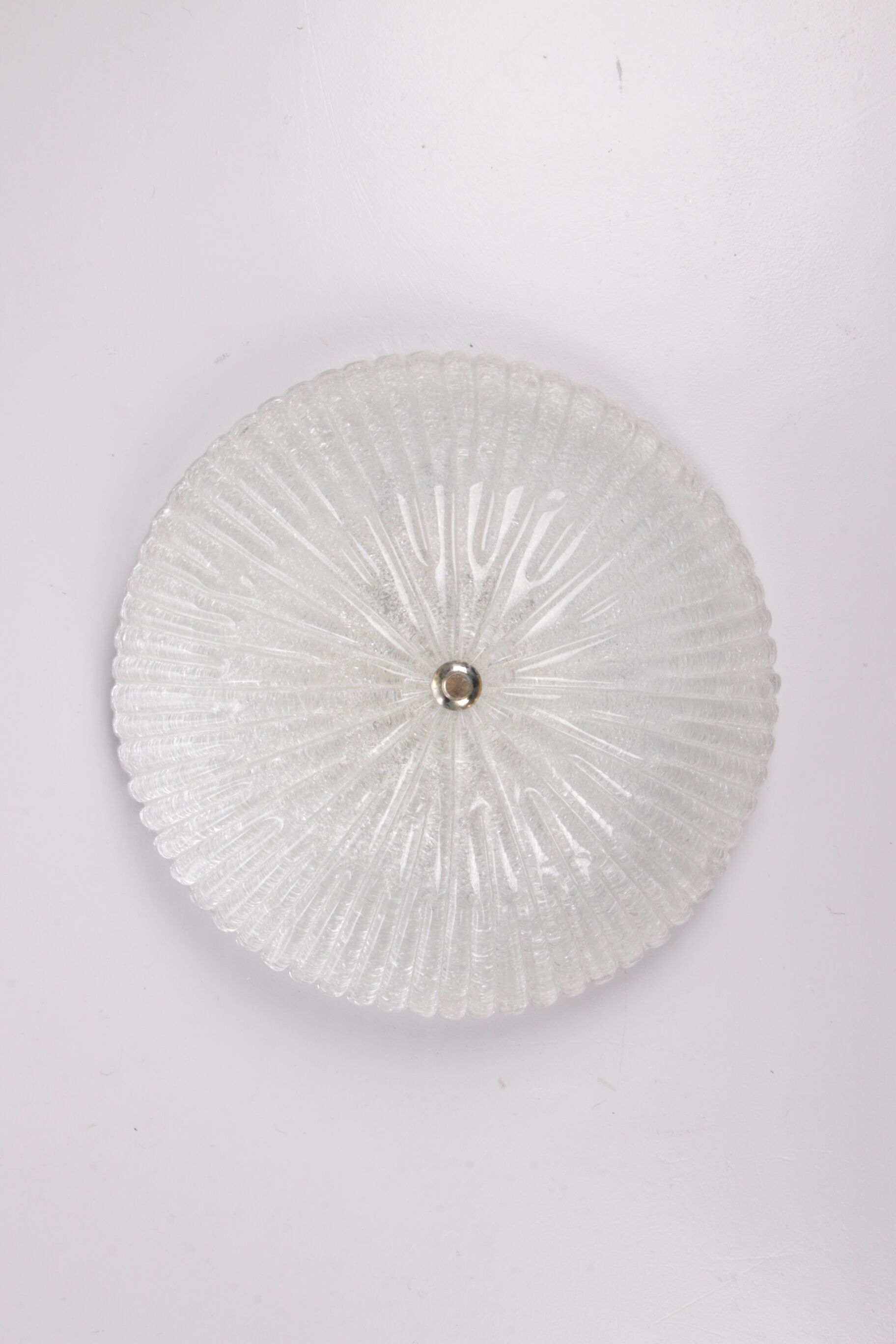 Vintage ceiling lamp with chrome and murano glass, 1960s