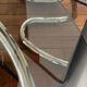 Glass and chrome table 70s Space Age