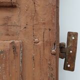 Large 17th century Monastery doors in terracotta lacquered oak, Portugal