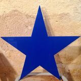 Vintage blue plexiglass sign star