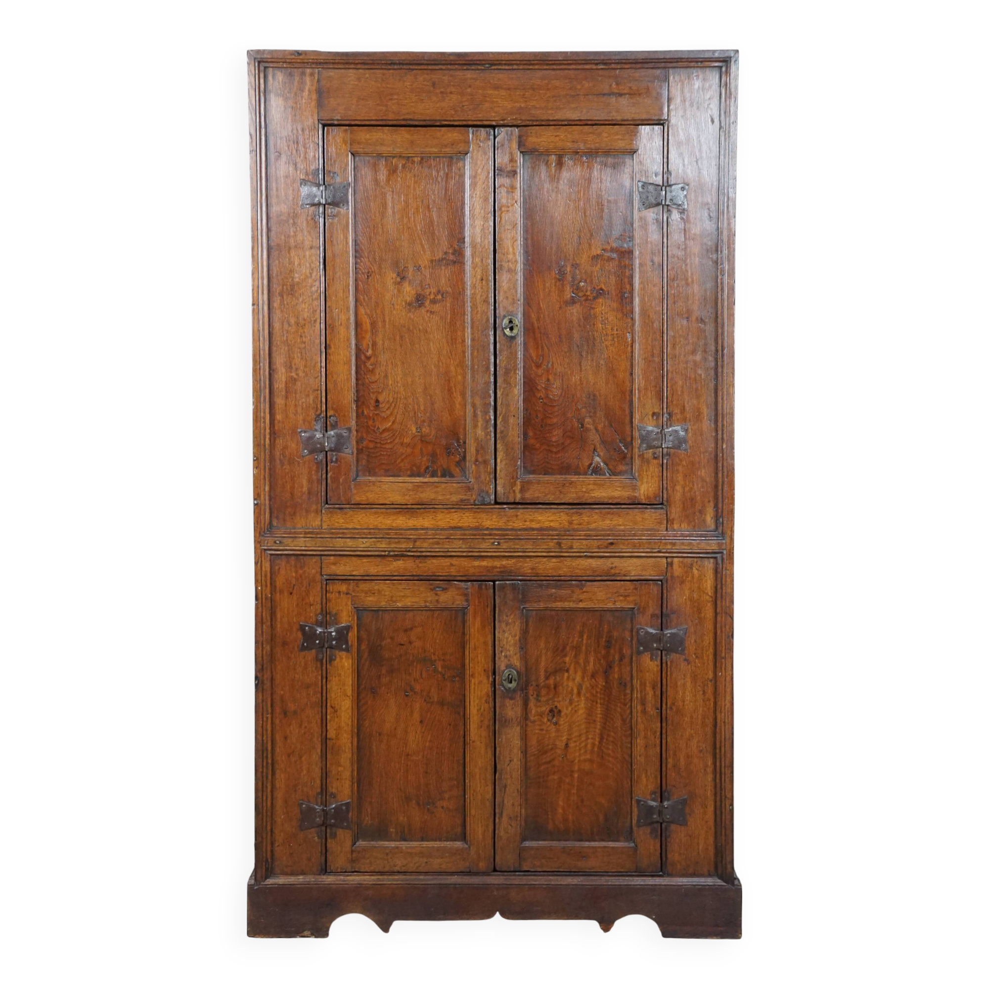 Antique oak cabinet with 4 doors from the 18th century