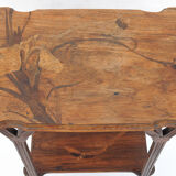 Tea table in marquetry by Émile Gallé