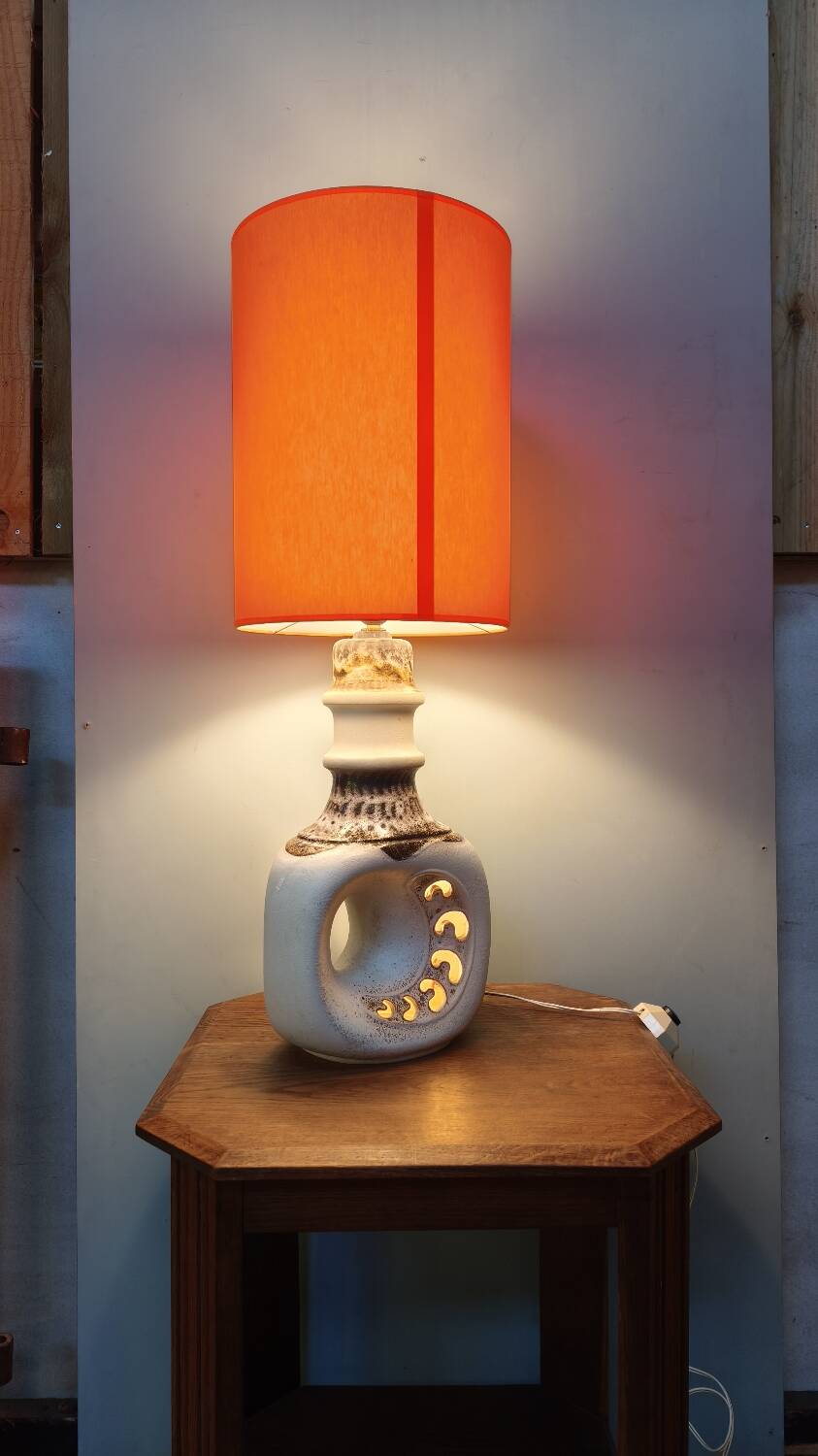 Fat Lav perforated ceramic lamp - vintage 1970