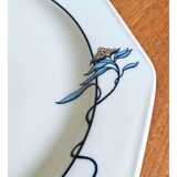 6 breakfast plates 'Hutschenreuther Germany' octagonal design 1980s