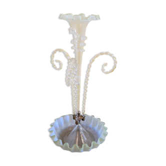 Antique Victorian Vaseline Epergne from around 1900.