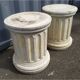 Pair of low Columns of Greco-Roman style concrete garden