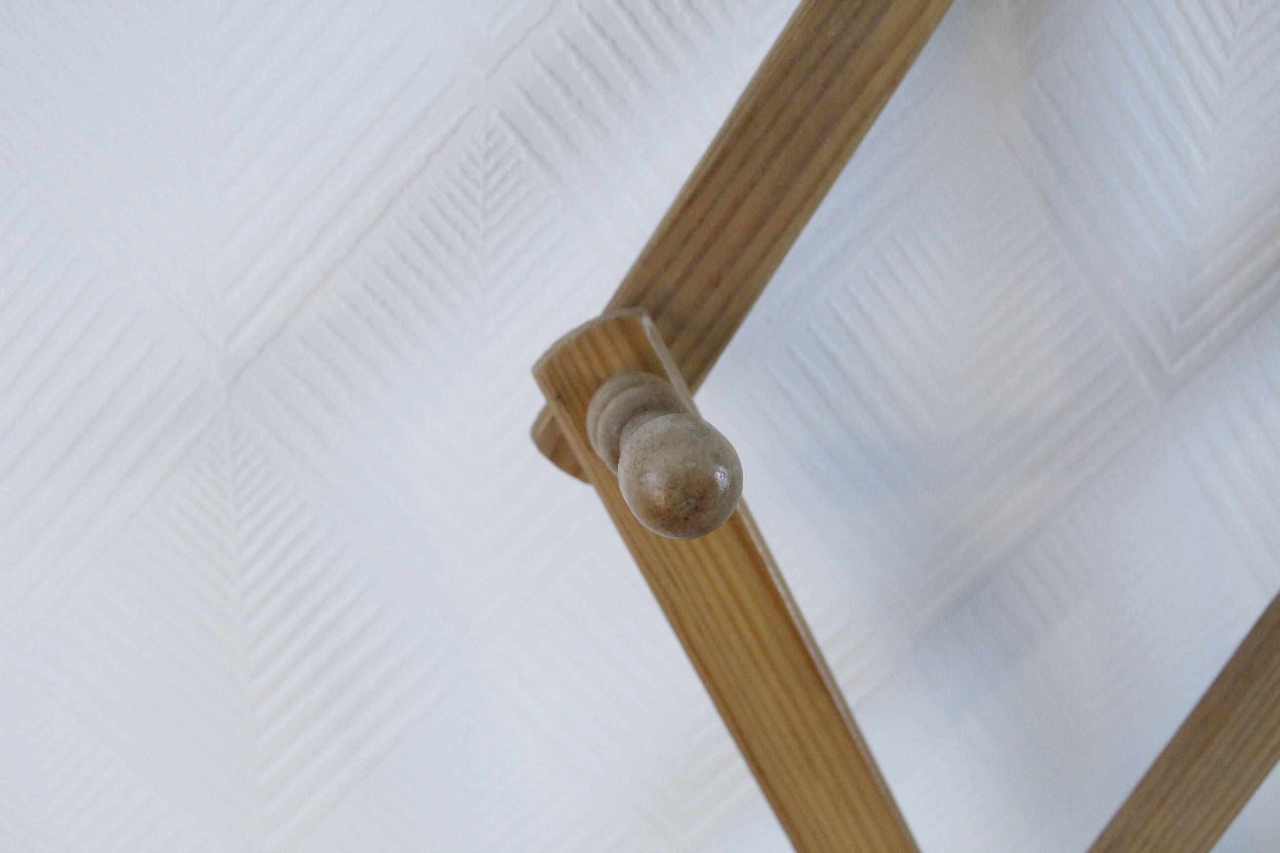 Vintage pine accordion coat rack