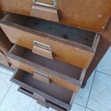 Meuble d'apothicaire de métier en sapin 53 tiroirs