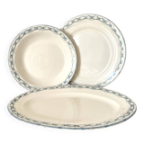 Set of ironstone dishes Salins France Régamier