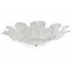 Contemporary Large Italian Clear Murano Glass Leaf Flush Mount Ceiling Ligh