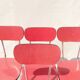 Lot 4 chaises formica rouge