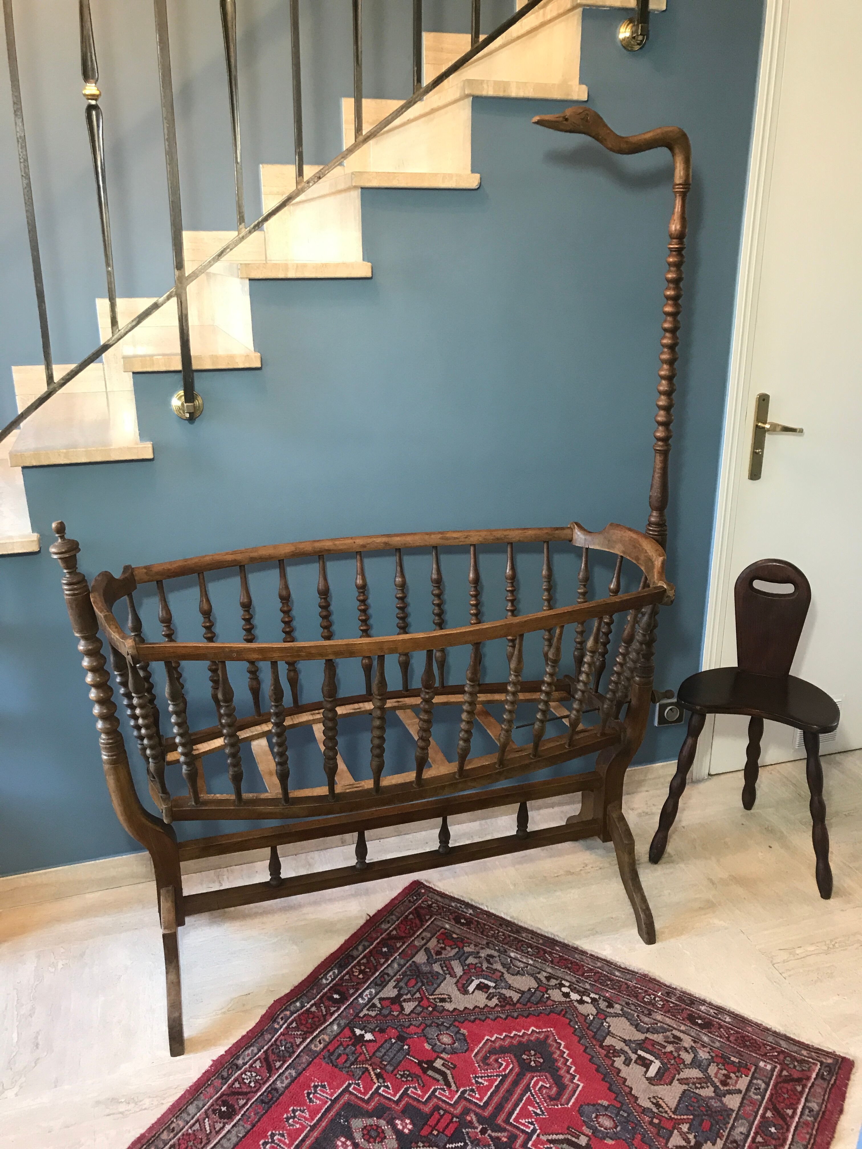 Former cradle gooseneck wooden early twentieth