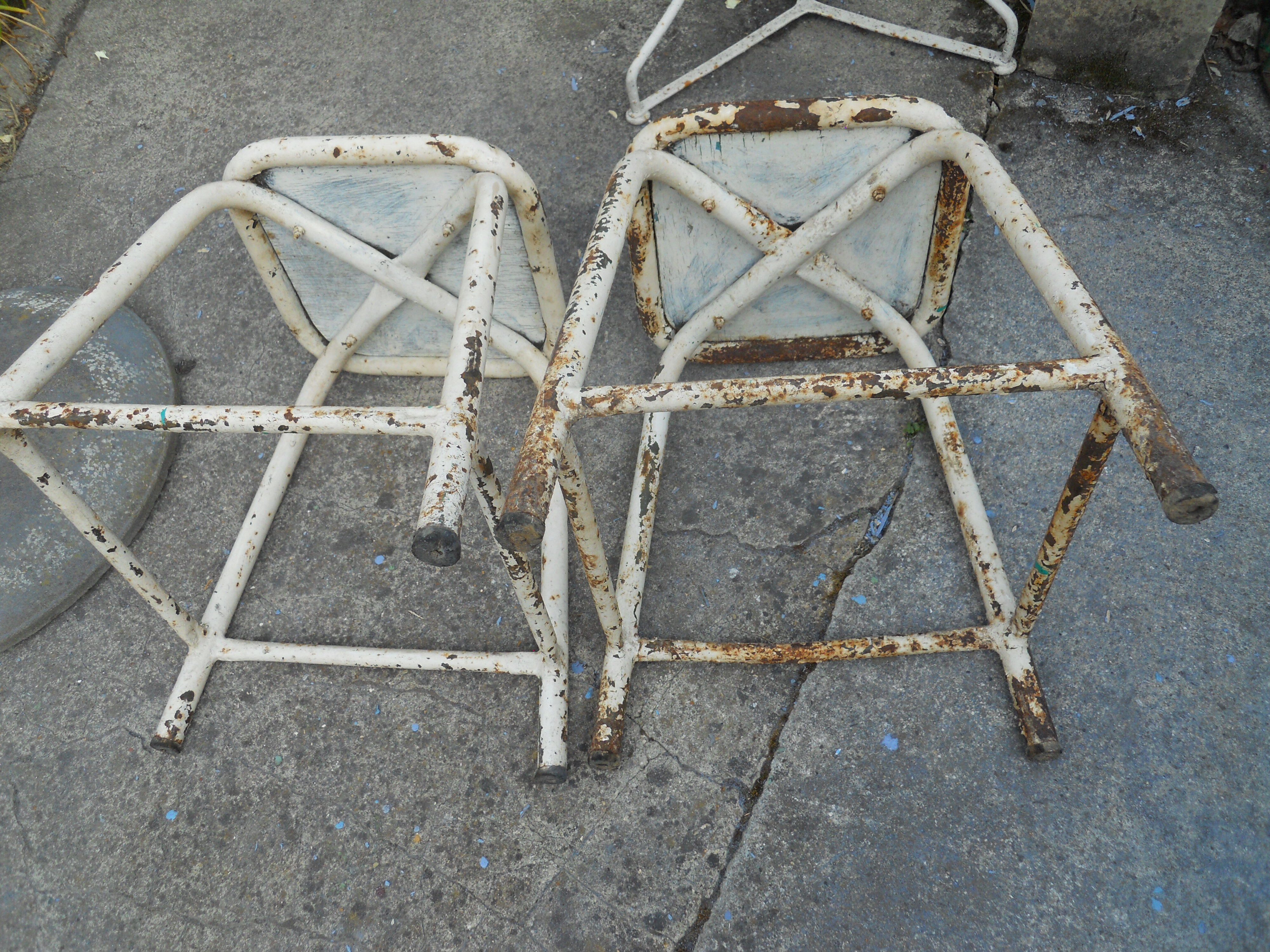 Pair of industrial stools