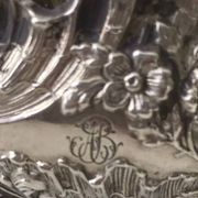 Beautiful pair of Louis XV style silver salt cellars