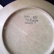 6 flat fish plates in Village CNP stoneware