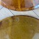 Set of 9 mustard earthenware plates.