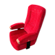 Lot de fauteuils cinema velour rouge