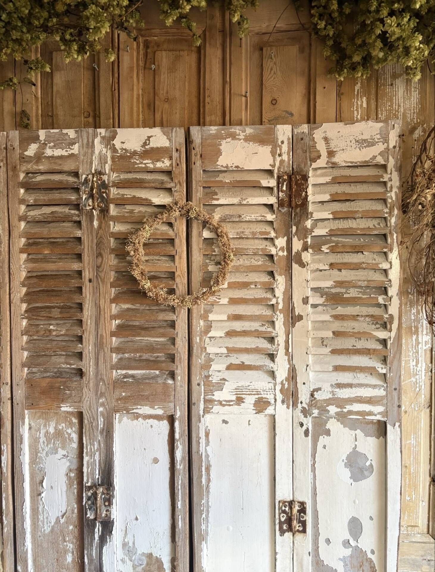 Set of old wooden shutters