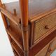 Bibliothèque, étagère en rotin, bois et cannage, années 70