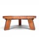 Brutalist oak coffee table / heavy weight 75 kg / 1960s