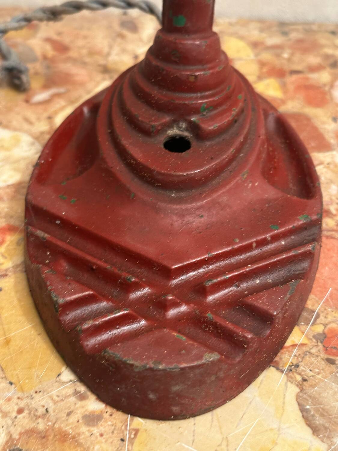 Art Deco lamp ERPE no 40 - Belgium 1930s/40s - Swan Neck Cast Iron