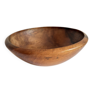 Exotic wood salad bowl. Diameter 36 cm.