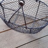 Metal and wood market garden basket