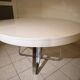 Ligne Roset AVA Ø130 extendable – white lacquer – chrome base