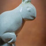 Charles LEMANCEAU, SAINT-CLÉMENT earthenware factory. Art Deco squirrel - 1930