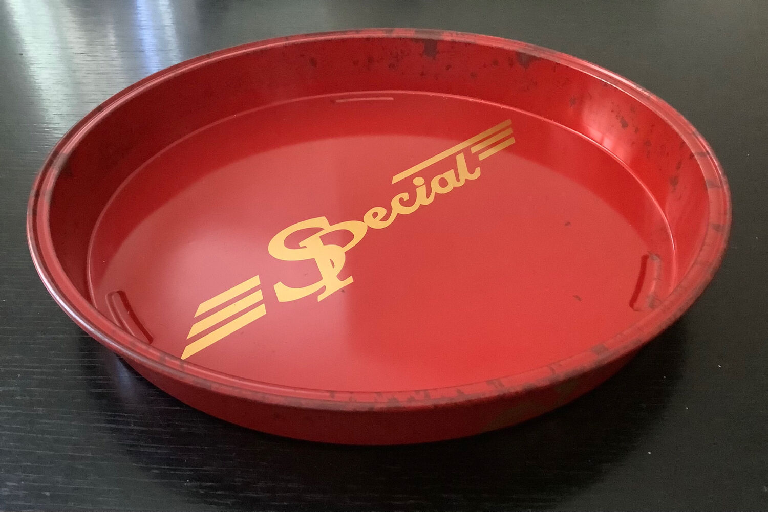 Advertising metal tray