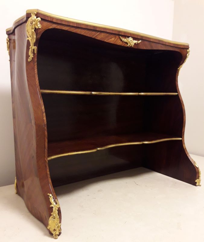 Library shelf, marquetry and gilded bronzes Napoleon III
