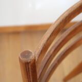 6 Scandinavian beech skai chairs