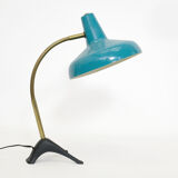 Turquoise modernist lamp from the 50