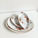 Oval serving dishes made from Onnaing earthenware