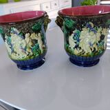 Pair of Caches Pots old Slurry