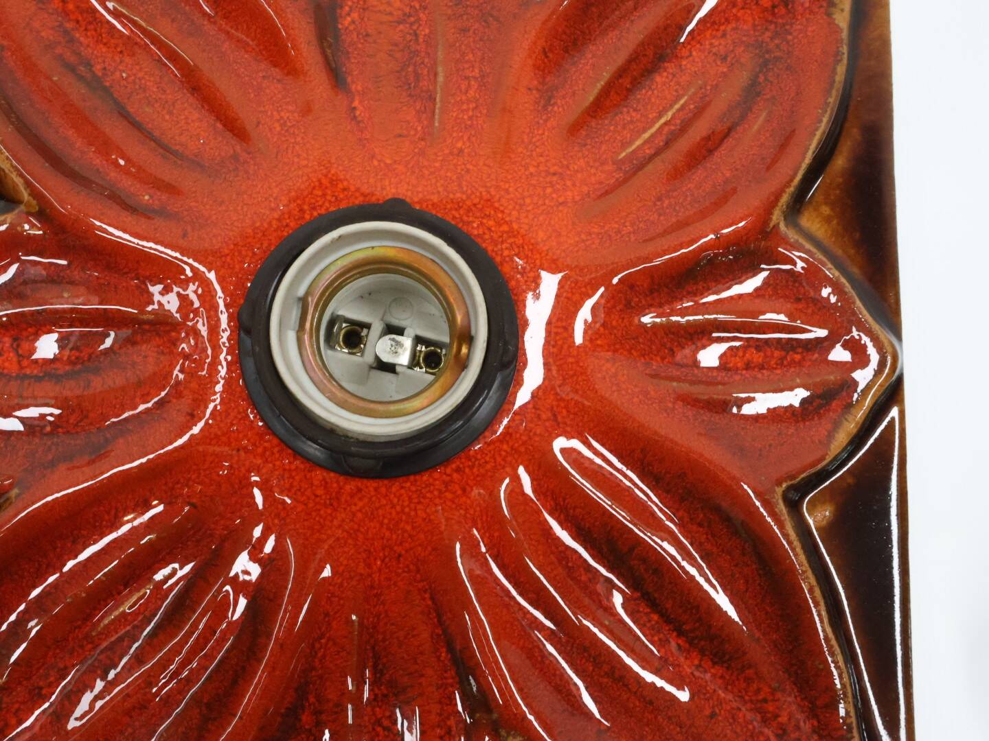 Vintage wandlamp keramiek jaren 60