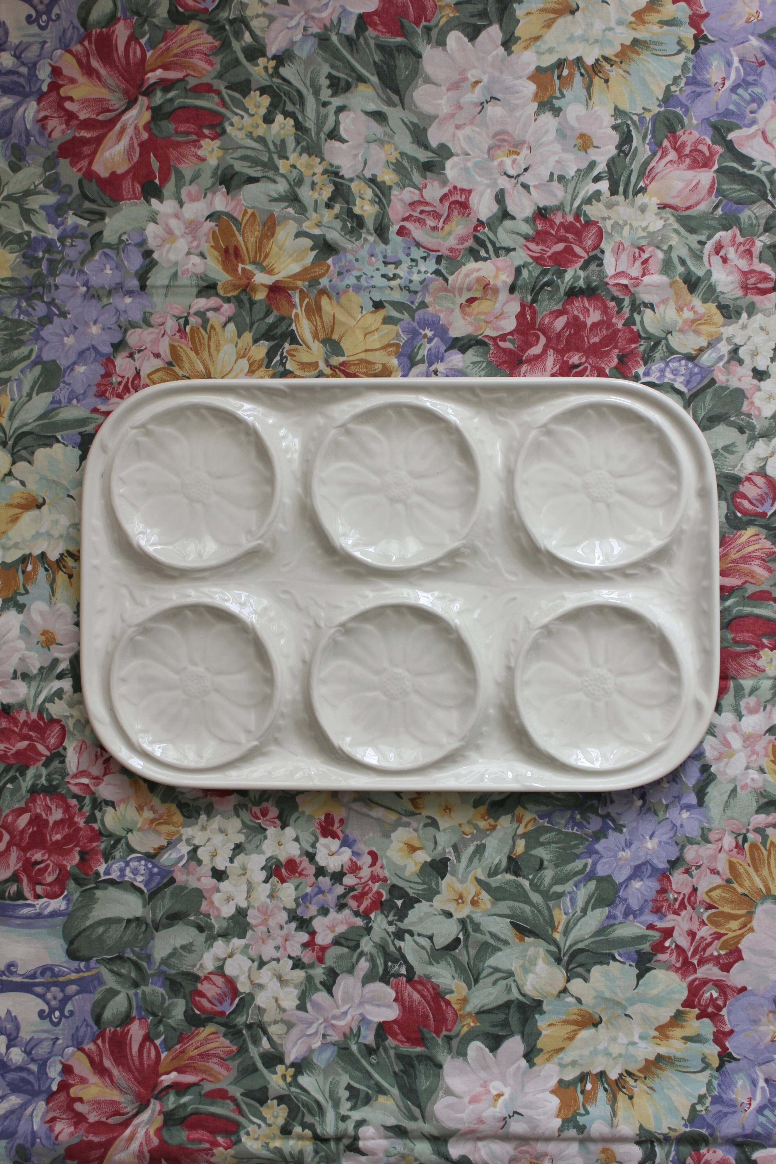 Vintage rectangular earthenware dish in Gien slipware