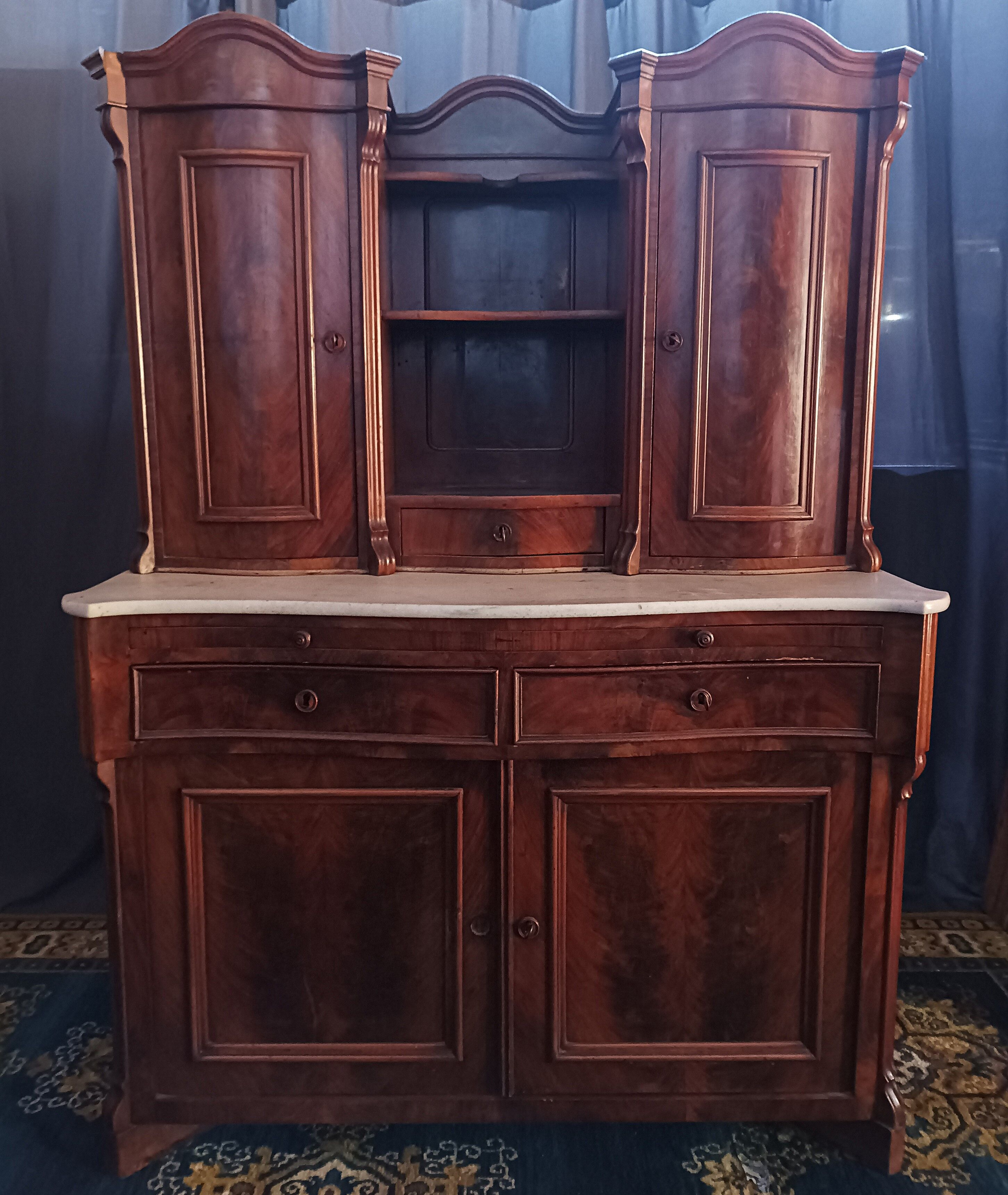 English mahogany shelf sideboard 19th